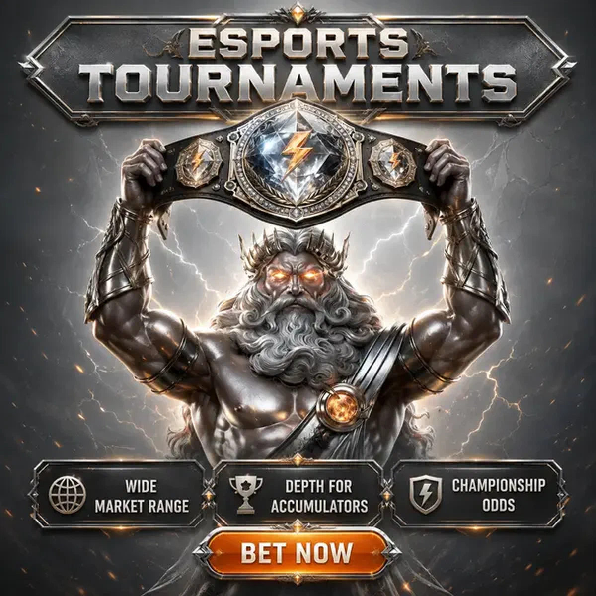 Champion Storm Sovereign tenant un trophée lors des tournois esport Win Aura de toute la saison