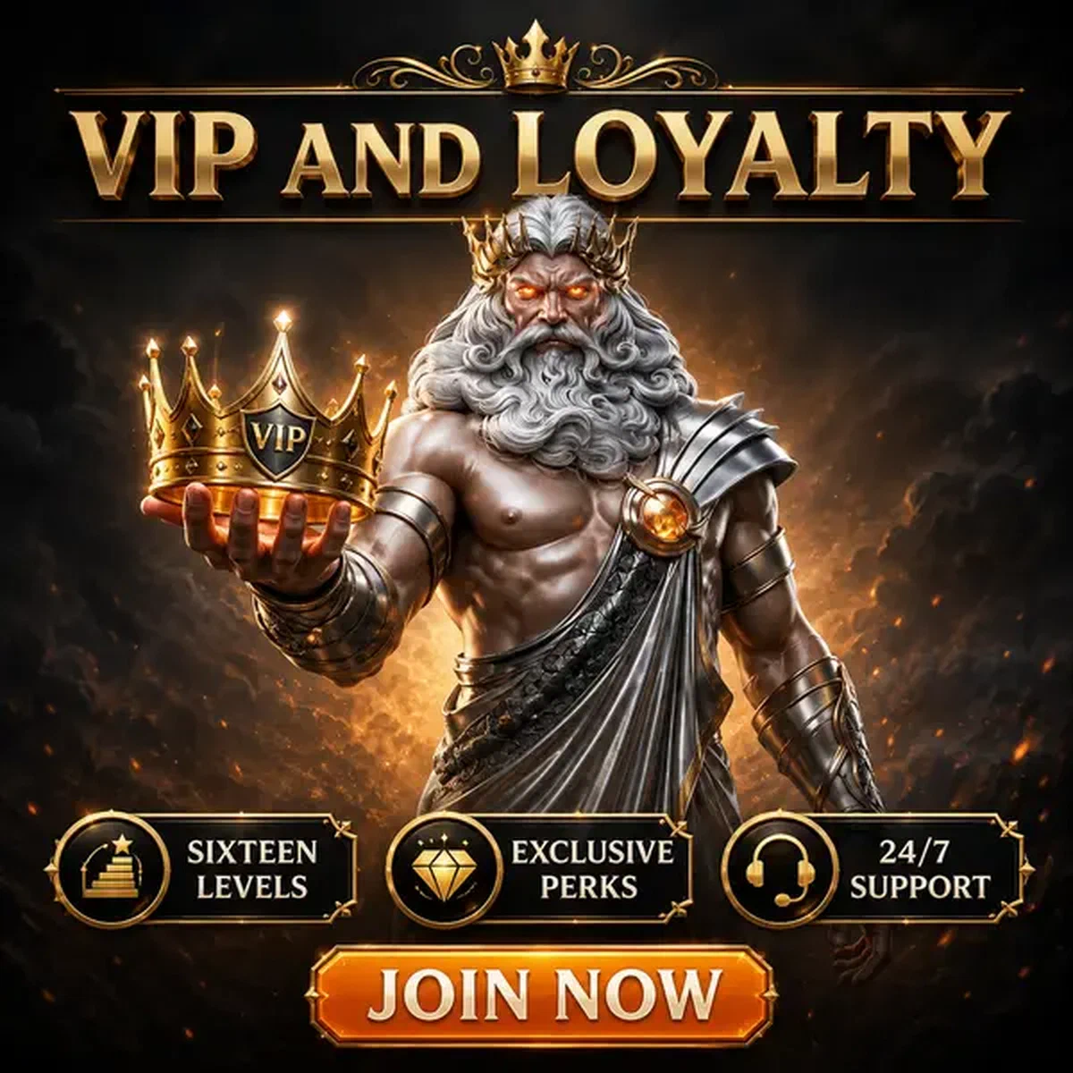 Win Aura VIP présente une couronne dorée symbolisant les récompenses exclusives du programme de fidélité